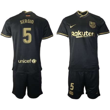 Tenue FC Barcelone Sergio Busquets 5 Enfant Exterieur 2020-2021 Maillot de Foot